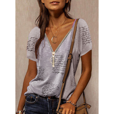Blusa Casual para Mujer con Cuello en V y Estampado - Image 10