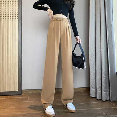 Pantalón Ancho Cintura Alta con Drapeado Elegante - Image 2