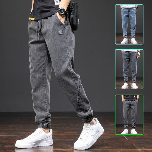Pantalones de Algodón Microelástico Denim para Hombre