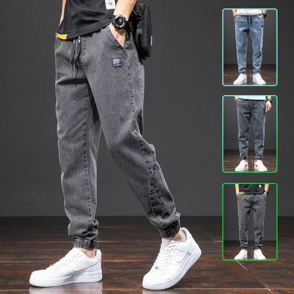 Pantalones de Algodón Microelástico Denim para Hombre