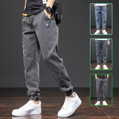 Pantalones de Algodón Microelástico Denim para Hombre