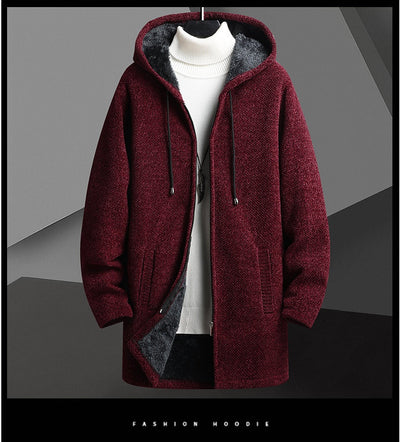Cardigan Sudadera con Capucha y Forro Polar para Hombre - Abrigo Medio - Image 16