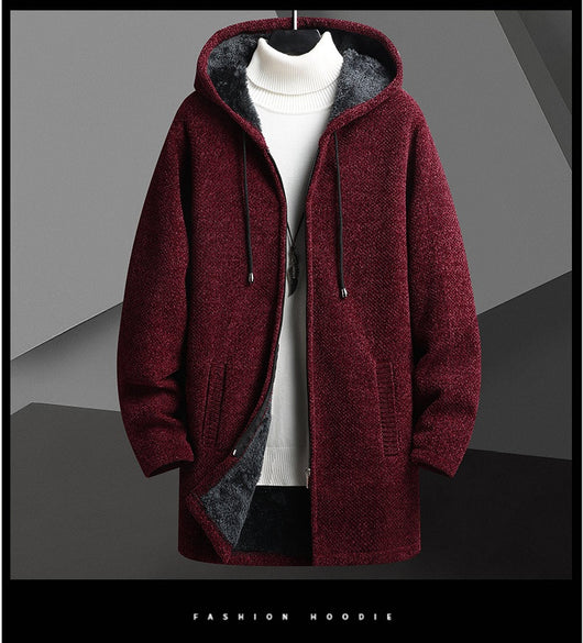 Cardigan Sudadera con Capucha y Forro Polar para Hombre - Abrigo Medio - Image 16