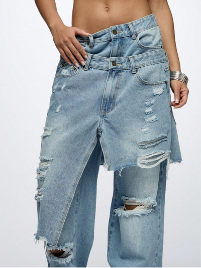 Jeans Rotos Hip Hop Oversized de Moda Urbana - Image 9