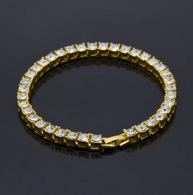 Pulsera Iced Out Dorada para Hombre - Joyería Hip Hop Urbana - Image 23