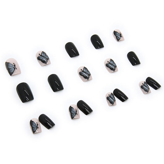 Calcomanías de Uñas Mariposa Negra Misteriosa - Image 5