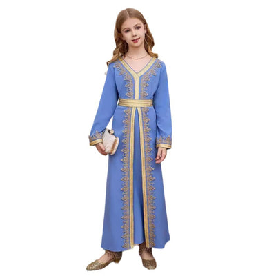 Vestido Infantil de Encaje con Cuello en V - Colección Dubai - Image 5