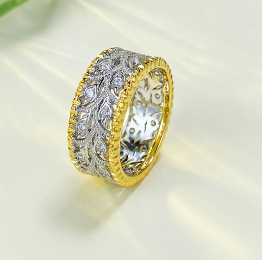 Anillo de Plata 925 Retro con Calado Elegante para Mujer - Image 2