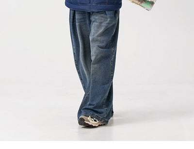 Abrigo Denim Acolchado Retro Americano para Hombre - Image 22
