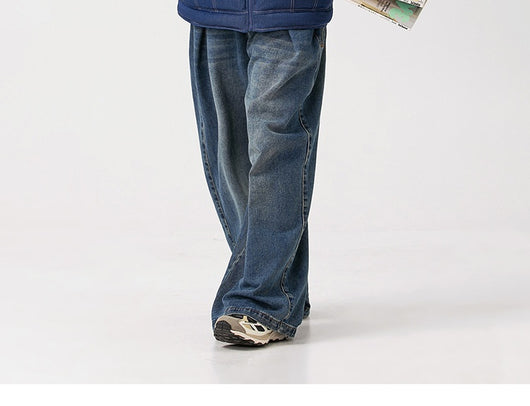 Abrigo Denim Acolchado Retro Americano para Hombre - Image 22