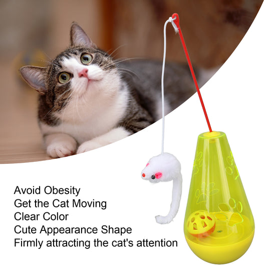 Juguete Interactivo para Gatos con Campana, Pelota y Ratón de Peluche - Image 2
