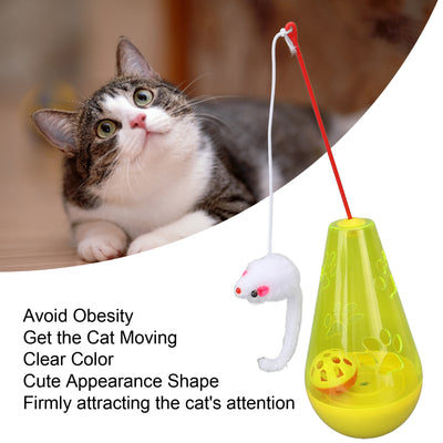 Juguete Interactivo para Gatos con Campana, Pelota y Ratón de Peluche - Image 2