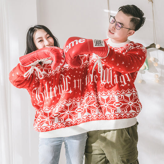 Suéter Navideño Casual con Diseño de Papá Noel