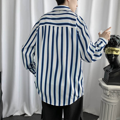 Camisa Manga Larga Bloques de Color Estilo Hong Kong - Image 2
