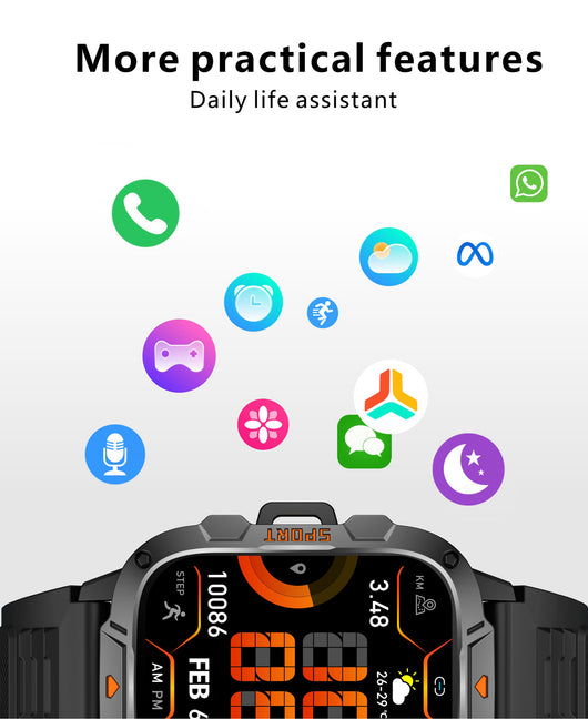 Reloj Inteligente Deportivo con Pantalla Grande y Monitor de Frecuencia Cardíaca - Image 21