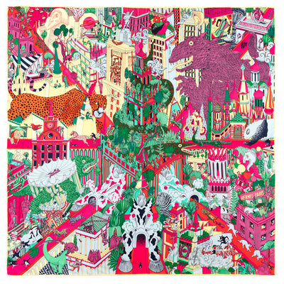 Pañuelo Estampado Selva 90cm - Diseño Artesanal Elegante - Image 4