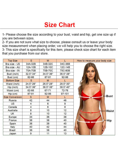 Bikini Sexy de Tiras en Color Sólido - Image 8