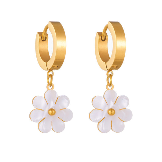 Conjunto de Joyería Flor Margarita en Acero Inoxidable: Collar Doble y Aretes - Image 10