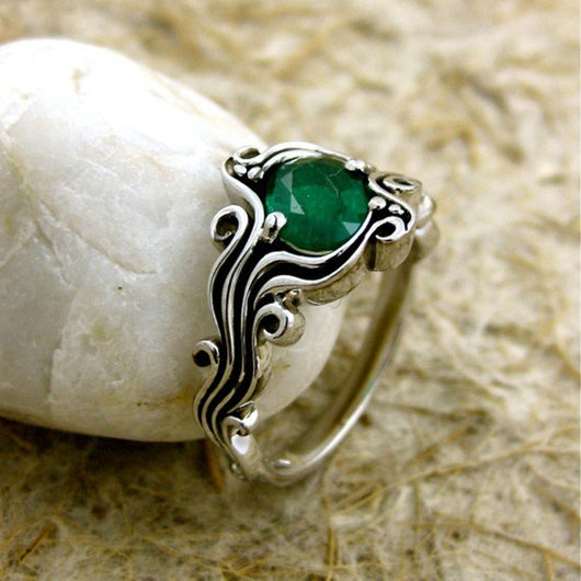 Anillo de Compromiso Esmeralda Verde - Joya Premium para Bodas - Image 2