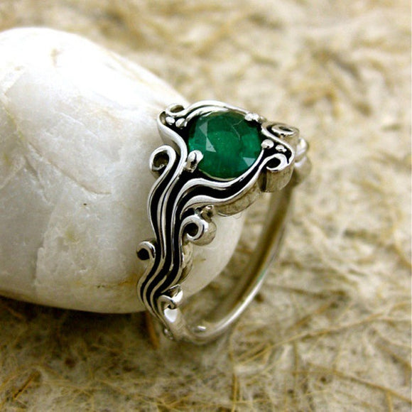 Anillo de Compromiso Esmeralda Verde - Joya Premium para Bodas