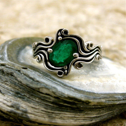 Anillo de Compromiso Esmeralda Verde - Joya Premium para Bodas - Image 3
