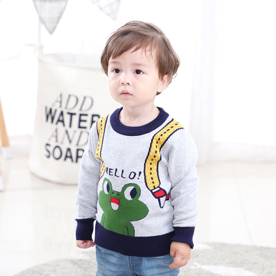 Suéter Tejido de Rana con Tirantes Ajustables para Niños - Image 3