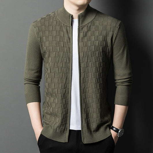 Suéter Casual Slim Fit para Hombre con Cuello Alto y Cierre - Image 12