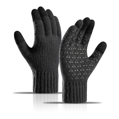 Guantes de Alpaca Tejidos Gruesos con Forro de Terciopelo y Pantalla Táctil para Invierno - Image 5