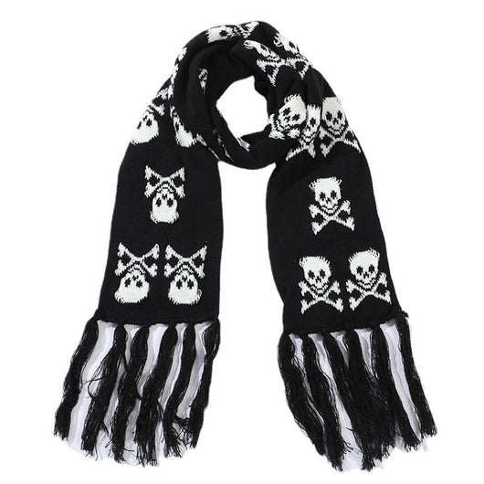 Bufanda Térmica Tejida Gruesa con Diseño Calavera - Image 3
