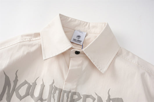 Camisa Estampada Manga Larga Holgada Casual Estilo Europeo Americano para Hombre - Image 13