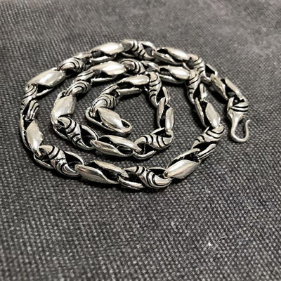 Collar Punk de Plata Esterlina con Rayas Personalidad - Image 9