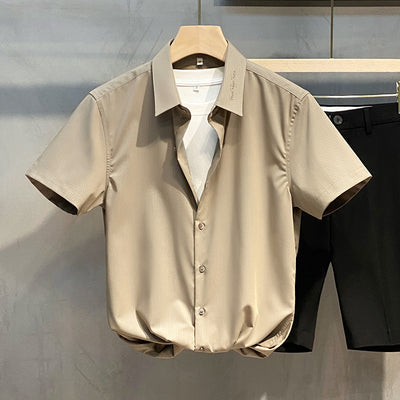 Camisa Casual Slim Fit Rayada para Hombre - Manga Corta Estilo Ejecutivo - Image 3