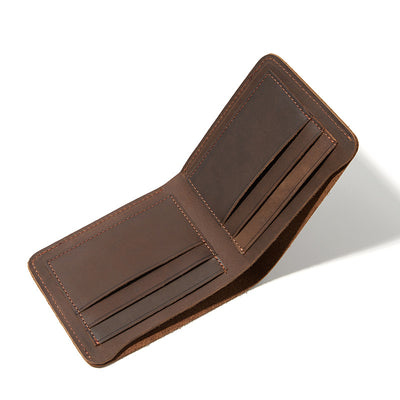 Billetera Retro de Cuero Genuino Primera Capa para Hombre - Image 5
