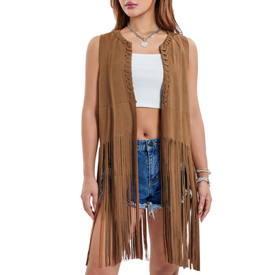 Chaleco de Gamuza con Borlas para Mujer - Image 3