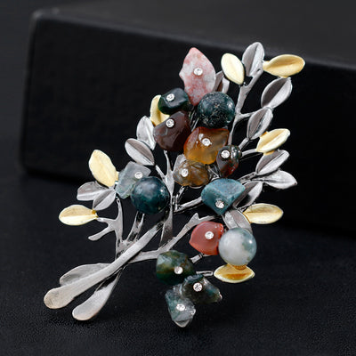 Broche Navideño Árbol de Piedras de Colores - Image 5