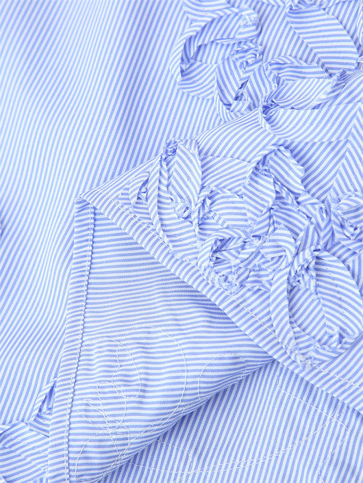 Camisa de Manga Larga Popelina Floral con Rayas Texturizadas - Image 15