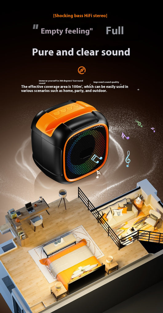 Parlante Bluetooth Portátil con Luces LED para Exteriores - Image 18