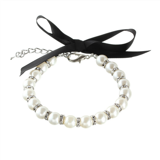 Collar de Perla Elegante a Rayas para Mascotas - Image 3