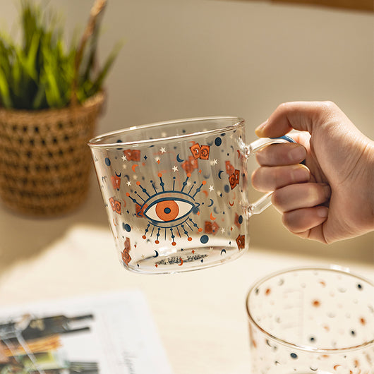 Vaso de Vidrio Gran Capacidad con Escala de Medición Diseño Cielo Estrellado - Image 11