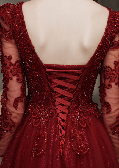 Vestido de Noche Elegante con Mangas para Mujer - Image 6