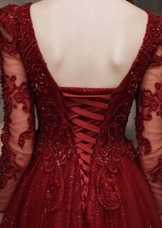 Vestido de Noche Elegante con Mangas para Mujer - Image 6