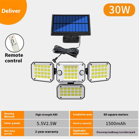 Lámpara Solar de Jardín con Sensor de Movimiento y Ángulo Ajustable - Image 7