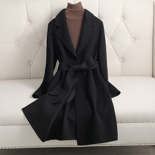 Abrigo de Cachemira Reversible para Otoño e Invierno