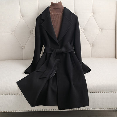 Abrigo de Cachemira Reversible para Otoño e Invierno