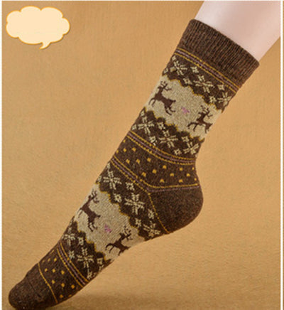 Calcetines Navideños Retro Gruesos y Cálidos para Mujer - Image 7
