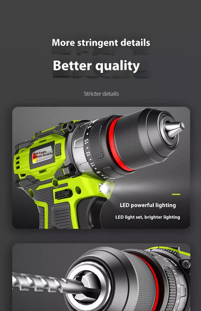 Taladro Percutor Inalámbrico Brushless con Batería de Litio - Image 24