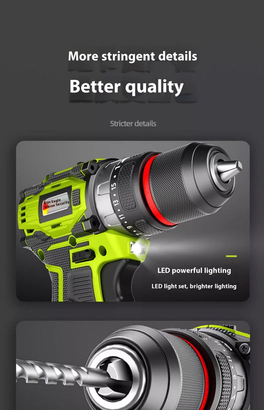 Taladro Percutor Inalámbrico Brushless con Batería de Litio - Image 24