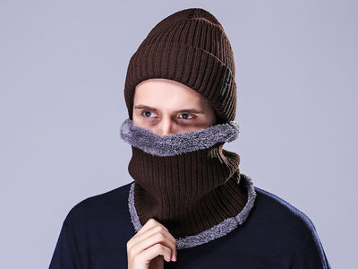 Conjunto de Gorro Tejido y Protector de Cuello para Hombre - Abrigo Extremo - Image 3