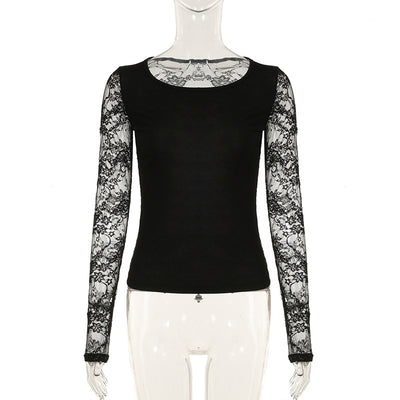 Blusa Sexy Encaje Espalda Descubierta Ajustada Elegante - Image 33