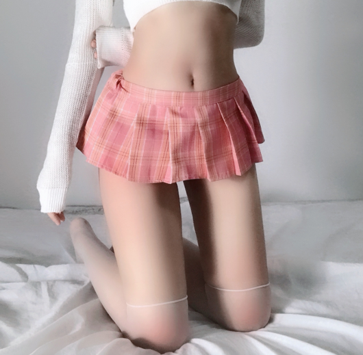 Falda Plisada a Línea con Estampado Cuadros para Mujer y Estudiante - Image 4